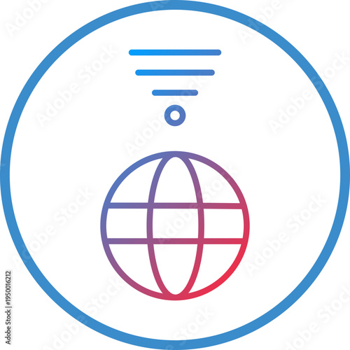 Internet Line Icon Style