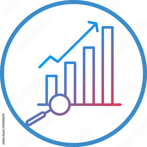 Market Analysis Line Icon Style
