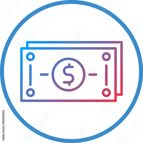 Money Line Icon Style