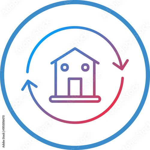 Refinance Line Icon Style