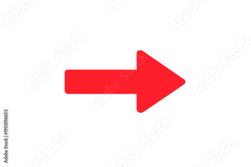 A simple red arrow icon pointing to the right, isolated on a white Free Download A simple red arrow icon pointing to the right, isolated on a white - GFXLoad