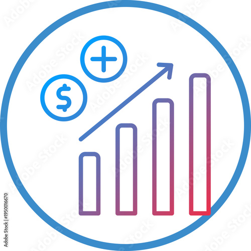 Profits Line Icon Style