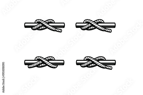 This vector illustration features a collection of four identical