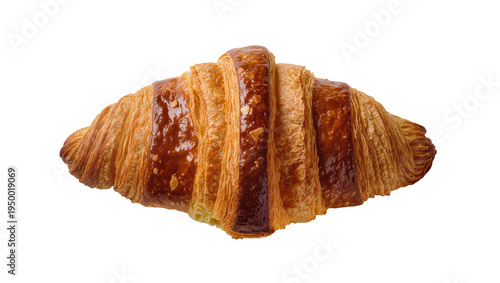 Foto Isolated freshly baked golden brown flaky croissant delicious French pastry brea