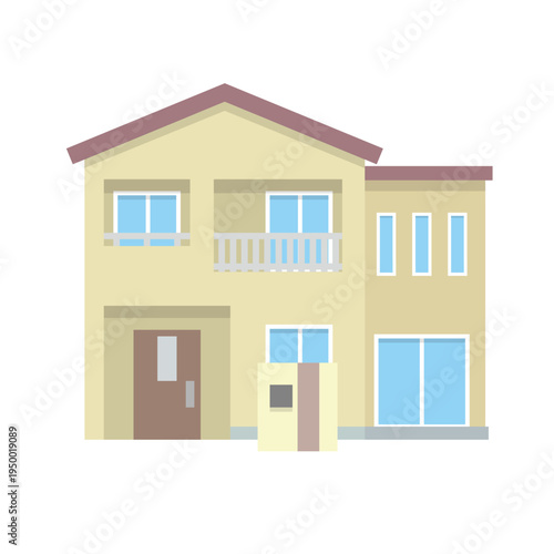 一軒家の住宅イラスト