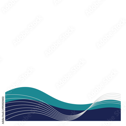 Bild auf Leinwand Waves Header Footer