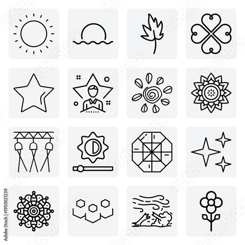 Dynamic Geometric Star And Sun Shapes – Radiating Triangle Patterns For Representing Energy, Explosion, And Light