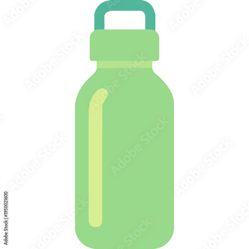 Rainbow striped water bottle icon for school hydration, healthy drinks, lunch time, sports activities, wellness programs, or student health and refreshment needs in classrooms.