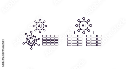 AI virus protection and cybersecurity concept.