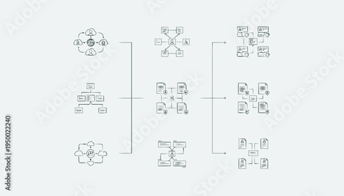 Complex Data Flow and Network Connections in a Digital Environment.