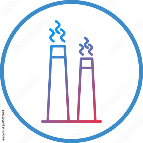 Chimney Line Icon Style