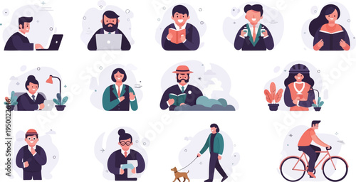 Diverse people in casual and professional settings