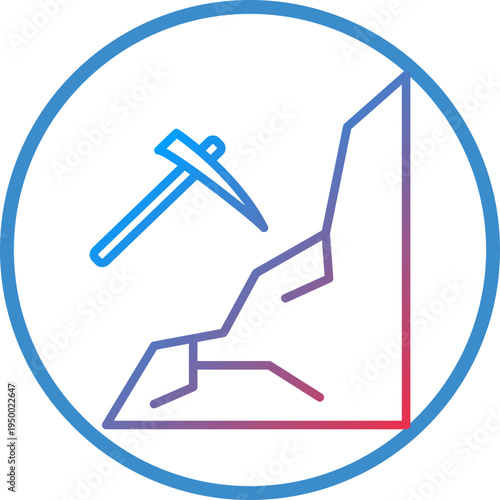 Mining Line Icon Style