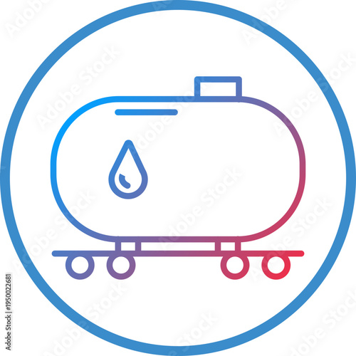 Oil Tank Line Icon Style