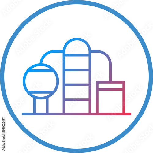 Refinery Line Icon Style
