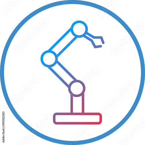 Mechanical Arm Line Icon Style