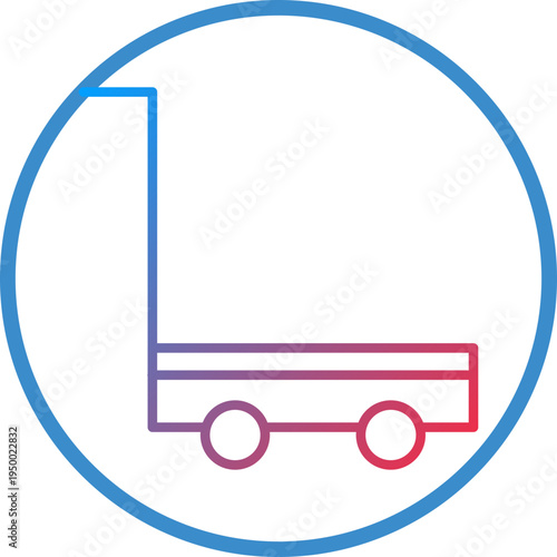 Trolley Line Icon Style