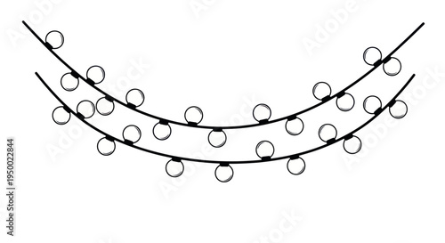 Curved String Lights Garland, Decorative Illumination, Festive Party Decor