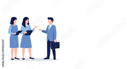 Business professionals in a meeting discussing important corporate matters.