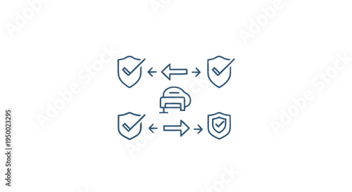 Car Insurance Protection and Security Concept Icons.