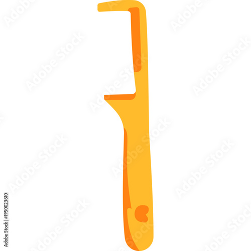 Yellow toothbrush icon for dental care, hygiene education, health programs, oral cleanliness, or school wellness initiatives promoting healthy habits.