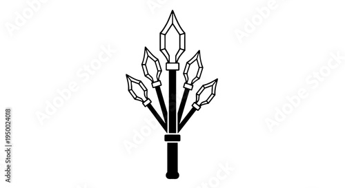 A simple graphic of a black paintbrush with red outlined bristles on a white background