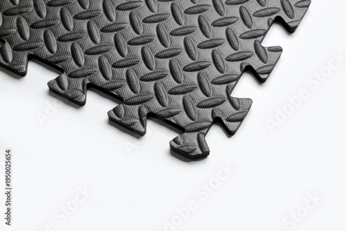 Bild auf Leinwand Black Interlocking Home Foam Mat