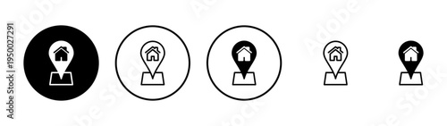 Address icon vector. home location sign and symbol. pinpoint