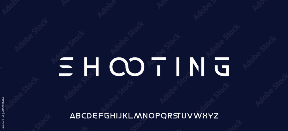 Fototapeta premium Abstract modern urban alphabet fonts. Typography sport, technology, fashion, digital, future creative logo font. vector illustration
