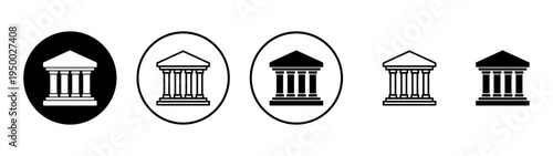 Bank icon vector. Bank sign and symbol, museum, university