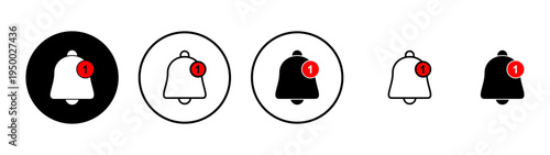 Bell icon vector. Notification sign and symbol for web site design