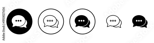 Chat icon vector. speech bubble sign and symbol. comment icon. message
