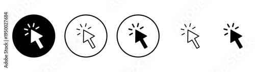 Click icon vector. pointer arrow sign and symbol. cursor icon