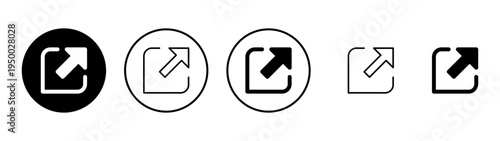 External link icon vector. link sign and symbol. hyperlink symbol