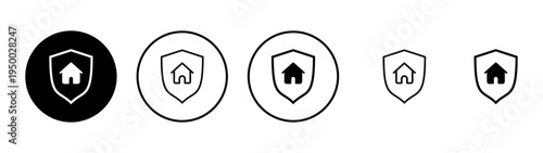 house insurance icon vector. house protection sign and symbol