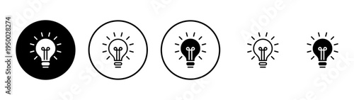 Lamp icon vector. Light bulb sign and symbol. idea symbol.