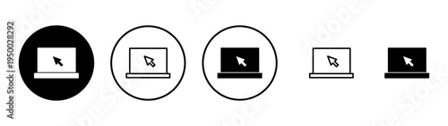Laptop icon vector. computer sign and symbol