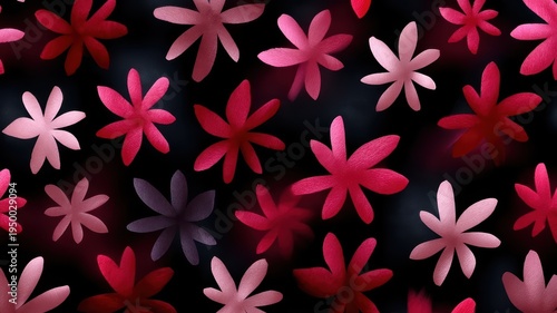 Pink flowers on black background vibrant pink floral arrangement set against a stark black backdrop creating a striking visual contrast