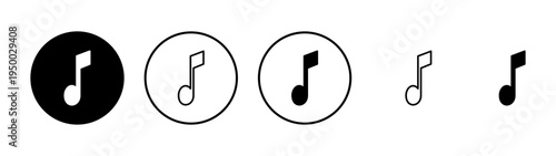 Music icon vector. note music sign and symbol