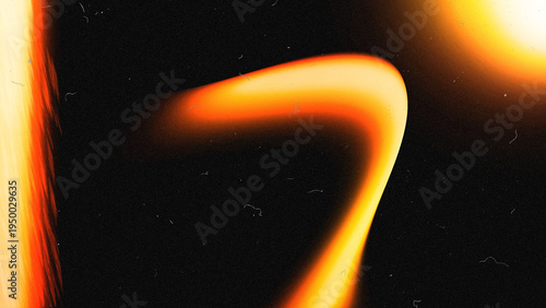 Принти на полотні Abstract orange and yellow light leak effect on black background with film grain