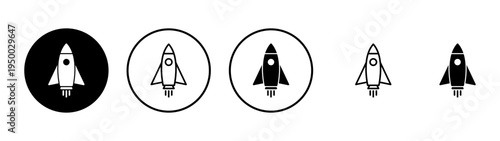 Rocket icon vector. Startup sign and symbol. rocket launcher icon