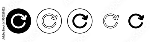 Refresh icon vector. Reload sign and symbol. Update icon.