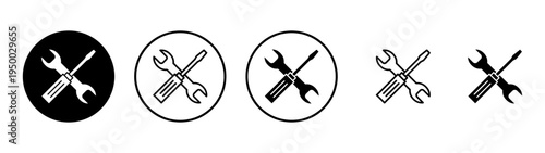Repair tools icon vector. tool sign and symbol. setting icon. Wrench and screwdriver. Service