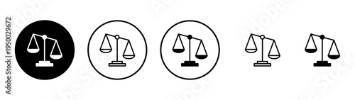 Scales icon vector. Law scale icon. Justice sign and symbol