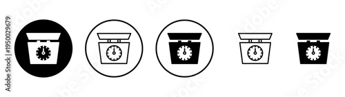 Scales icon vector. Weight scale sign and symbol