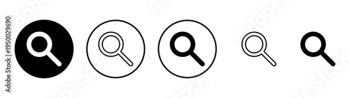 Search icon vector. search magnifying glass sign and symbol