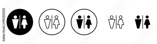 Toilet icon vector. Girls and boys restrooms sign and symbol. bathroom sign. wc, lavatory