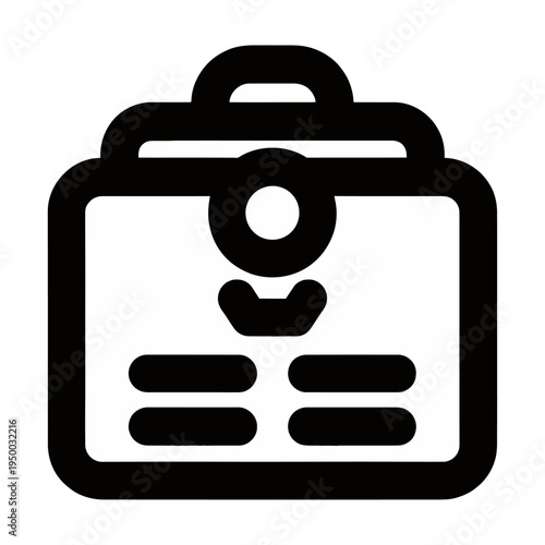 Vector icon of an identification card with a person symbol