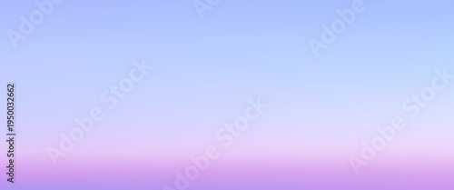 Blue and violet sunrise sky background. Soft gradient horizon with golden light creates peaceful morning atmosphere for modern abstract design projects.