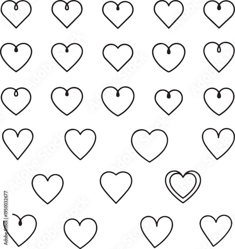 Thin lines icons set for user interfaces.Airplane and Flight,floral,love, Icons Set -  Vector.